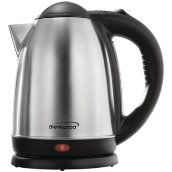 Brentwood 1.7 Liter 1000W Stainless Steel Electric Cordless Tea Kettle