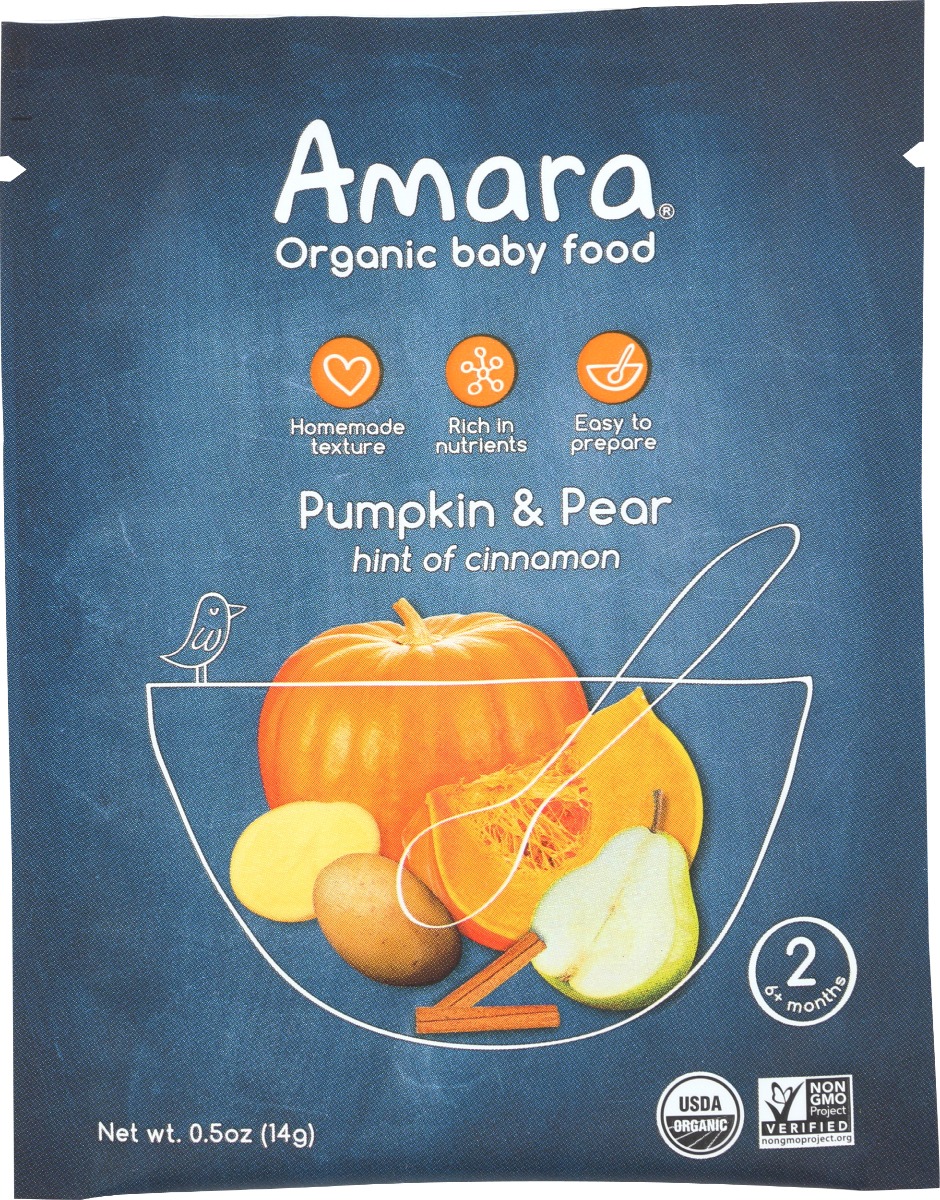 Amara Pumpkin And Pear Organic Baby Food