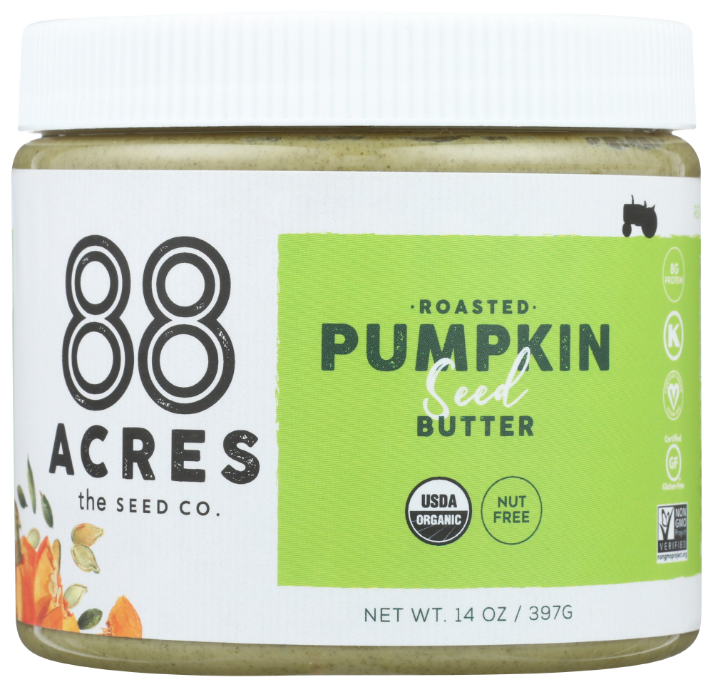 88 Acres Organic Roasted Pumpkin Seed Butter, 14 Oz