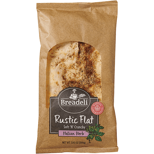 Breadeli Flatbread, Rustic, Italian Herb