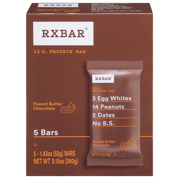 Rxbar Protein Bars, Peanut Butter Chocolate