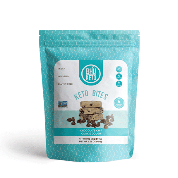 Bhu Foods Keto Chocolate Chip Cookie Dough Bites, 5.29 Oz