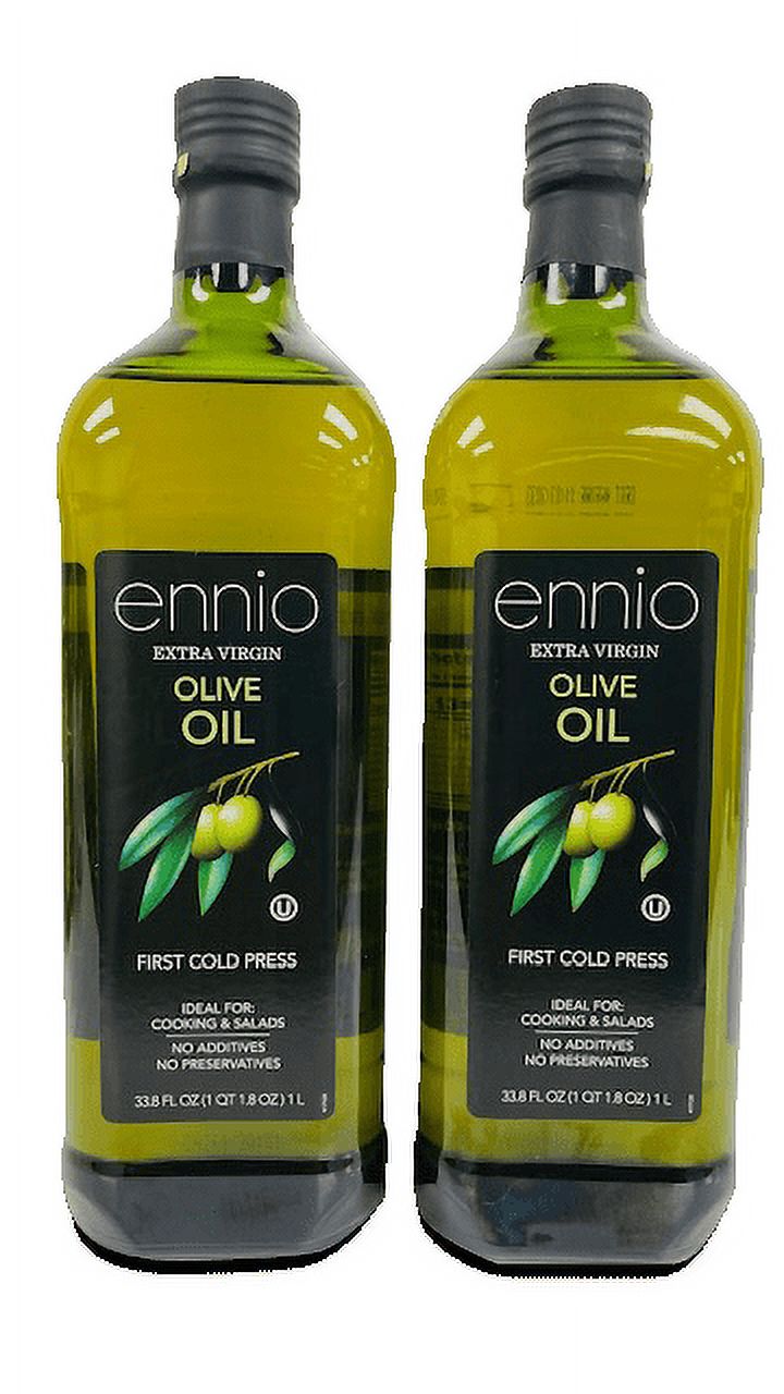Smartfoods Llc ENNIO Extra Virgin Olive Oil 1 Liter ( 2 Pack )