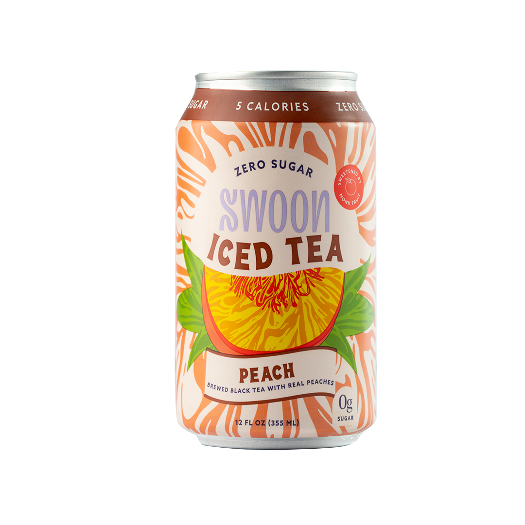 Swoon Iced Tea, Zero Sugar, Peach 12 Fl Oz