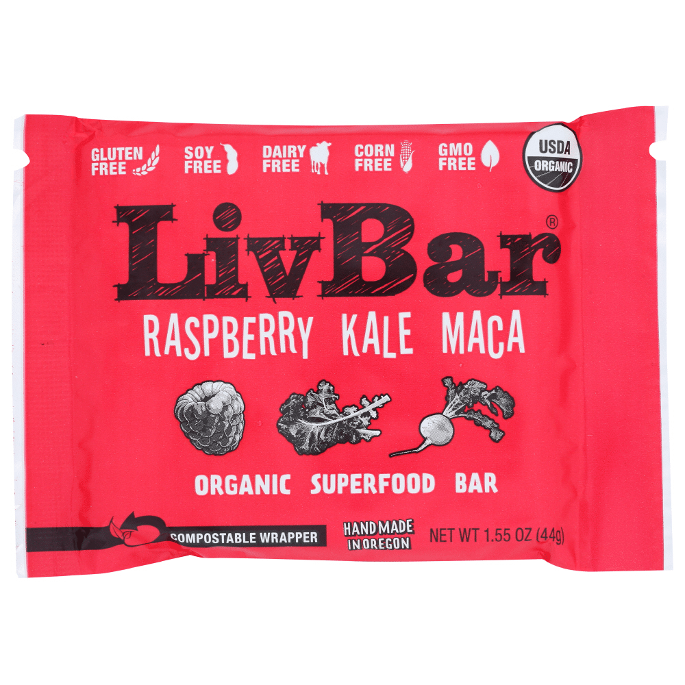 LivBar Organic Raspberry Kale Maca Superfood 1.55 Oz