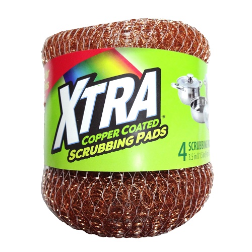 All Brands Xtra Copper Coated Scrubbing Pads 4pk-whole