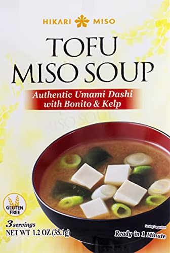 Hikari Miso Soup Insant - Authentic Umami Dashi With Bonito, Kelp, And Tofu - No Msg, Gluten Free - Made In Japan