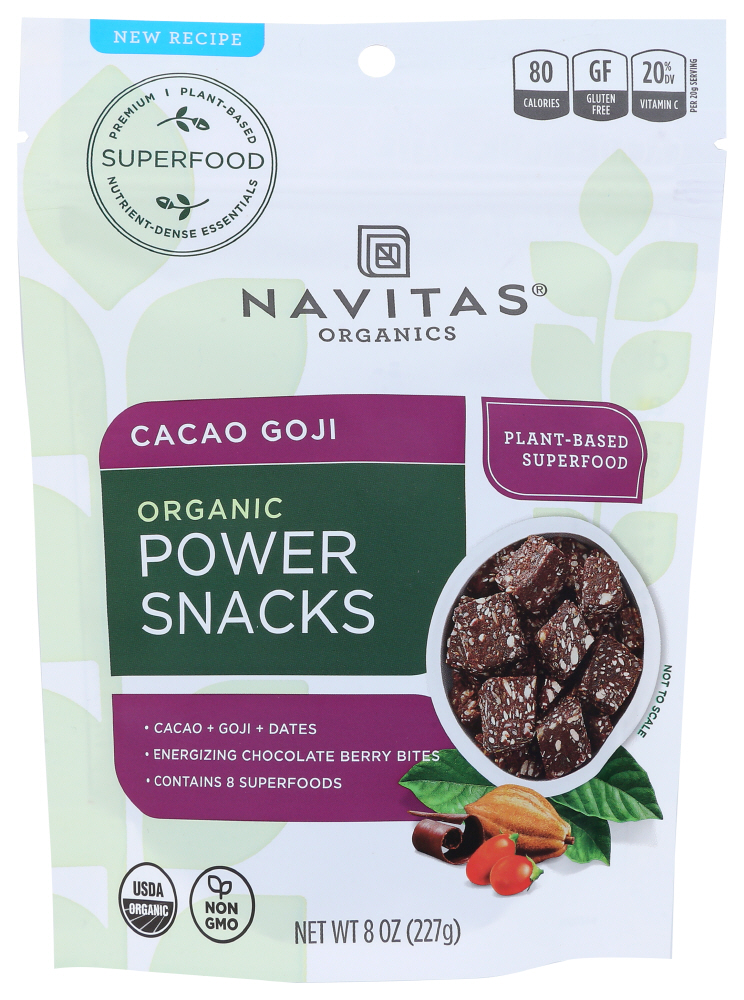 Navitas Naturals Snacks Organic Power Cacao Goji 8 Oz