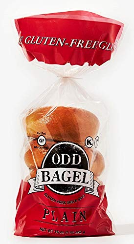 Odd Bagel Gluten Free Vegan Plain Bagels (4 Bagels Per Pack)