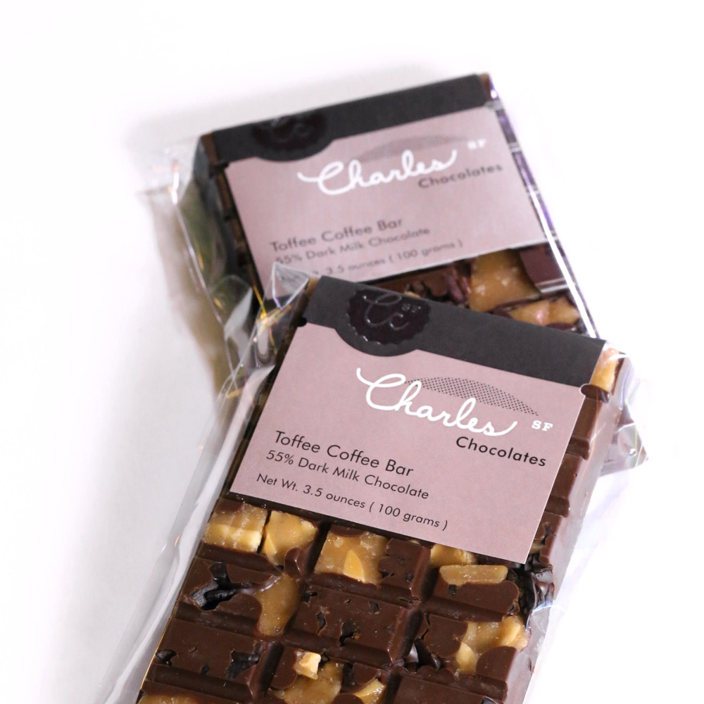 Economy Candy Charles Toffee Coffee Chocolate Bar 3.5 Oz