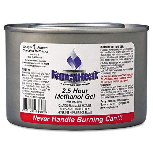 Ideal Heat 2.5 Hour Gel Fuel Methanol Instant Camping Cooking Fuel Chafing Cans