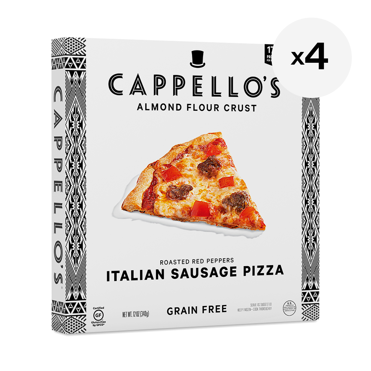 Cappello's Italian Sausage W/ Roasted Red Peppers Pizza, 12 Oz