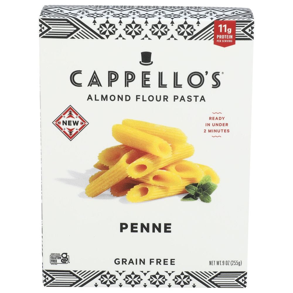 Cappello's Grain Free Penne Pasta, 9 Ounce -- 6 Per Case