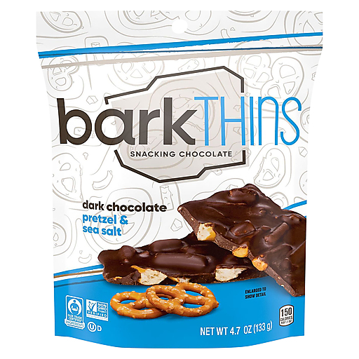 barkTHINS Dark Chocolate Pretzel With Sea Salt Snacking Chocolate, Halloween, 4.7 Oz, Bag