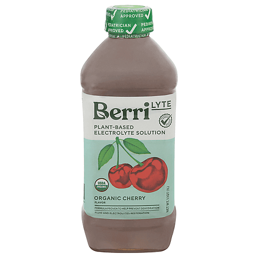 Berri Lyte Electrolyte Solution, Plant-Based, Organic, Cherry Flavor