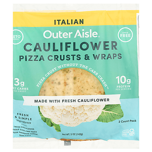 Outer Aisle Pizza Crusts & Wraps, Cauliflower, Italian