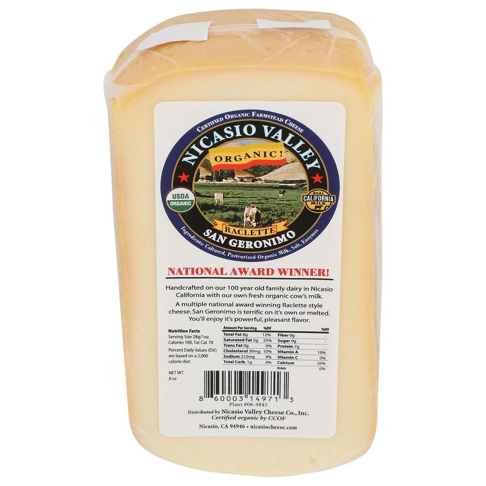 Nicasio Valley San Geronimo Raclette