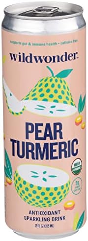 Wild Wonder Organic Pear Turmeric Sparkling Drink, 12 FZ