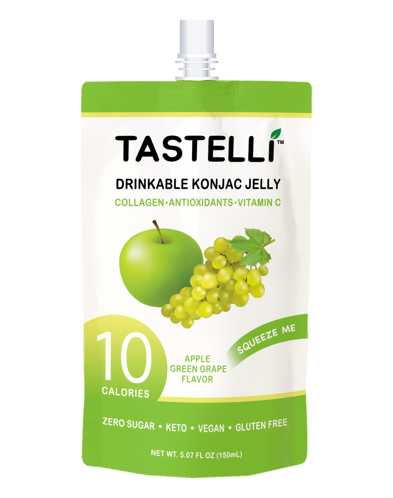 Tastelli 5oz Drinkable Jelly Green Grape Apple