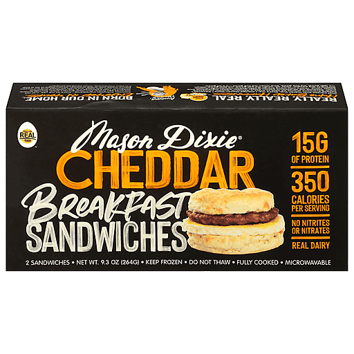 Mason Dixie Breakfast Sandwiches, Cheddar