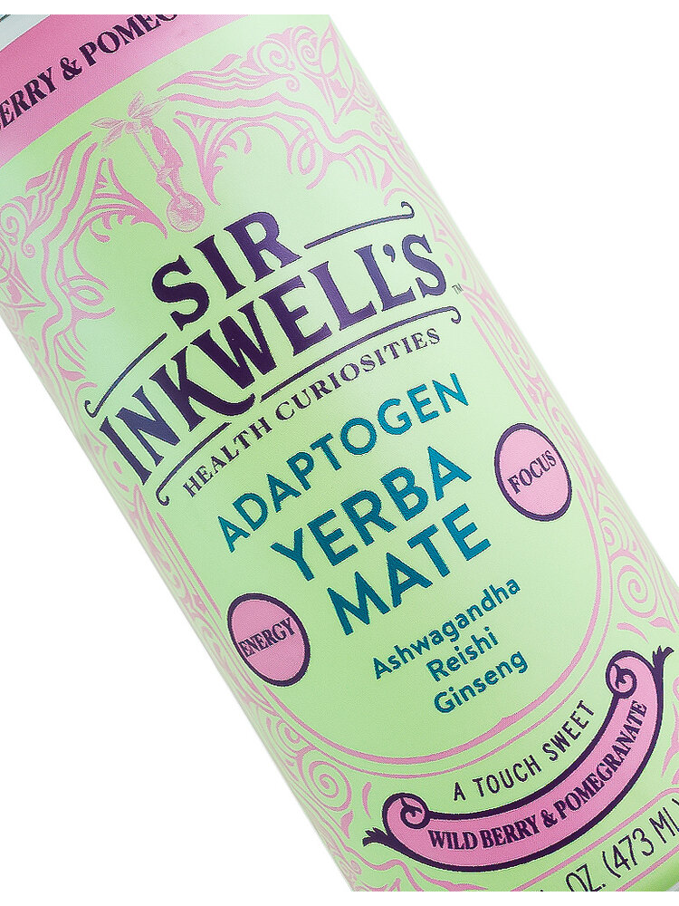 Sir Inkwell's Yerba Mate "Wild Berry & Pomegranate" Adaptogen 16oz Can, Manhattan Beach, California