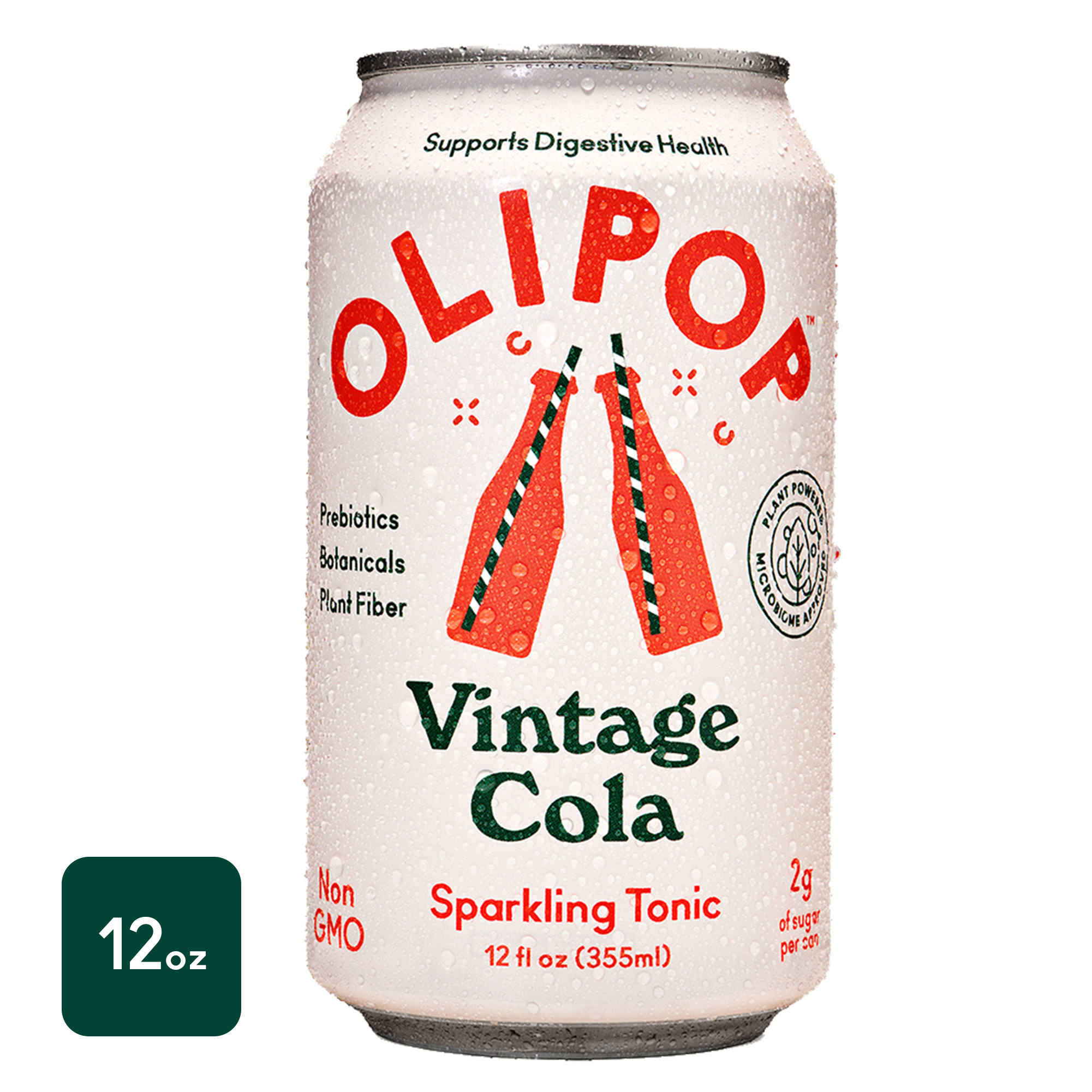 Olipop Vintage Cola Sparkling Tonic - 12 Fl Oz