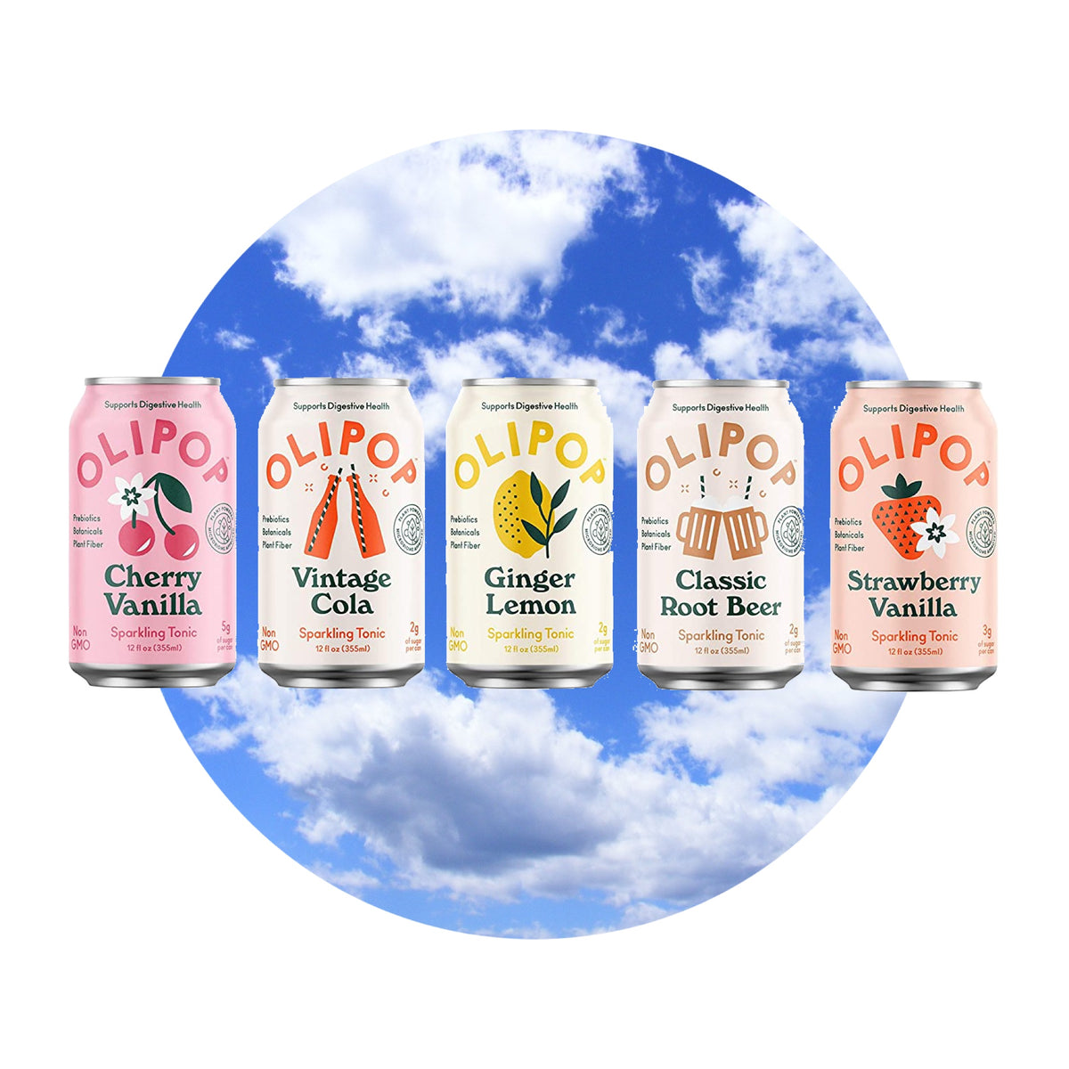 Olipop Ginger Lemon Sparkling Tonic 12 Fl Oz