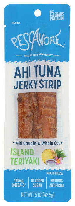 Pescavore Island Teriyaki Jerky Strip, 1.5 Oz