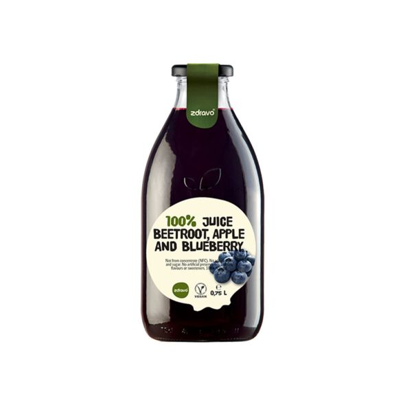 Zdravo Organic Beetroot-Blueberry & Apple Juice 750 Ml