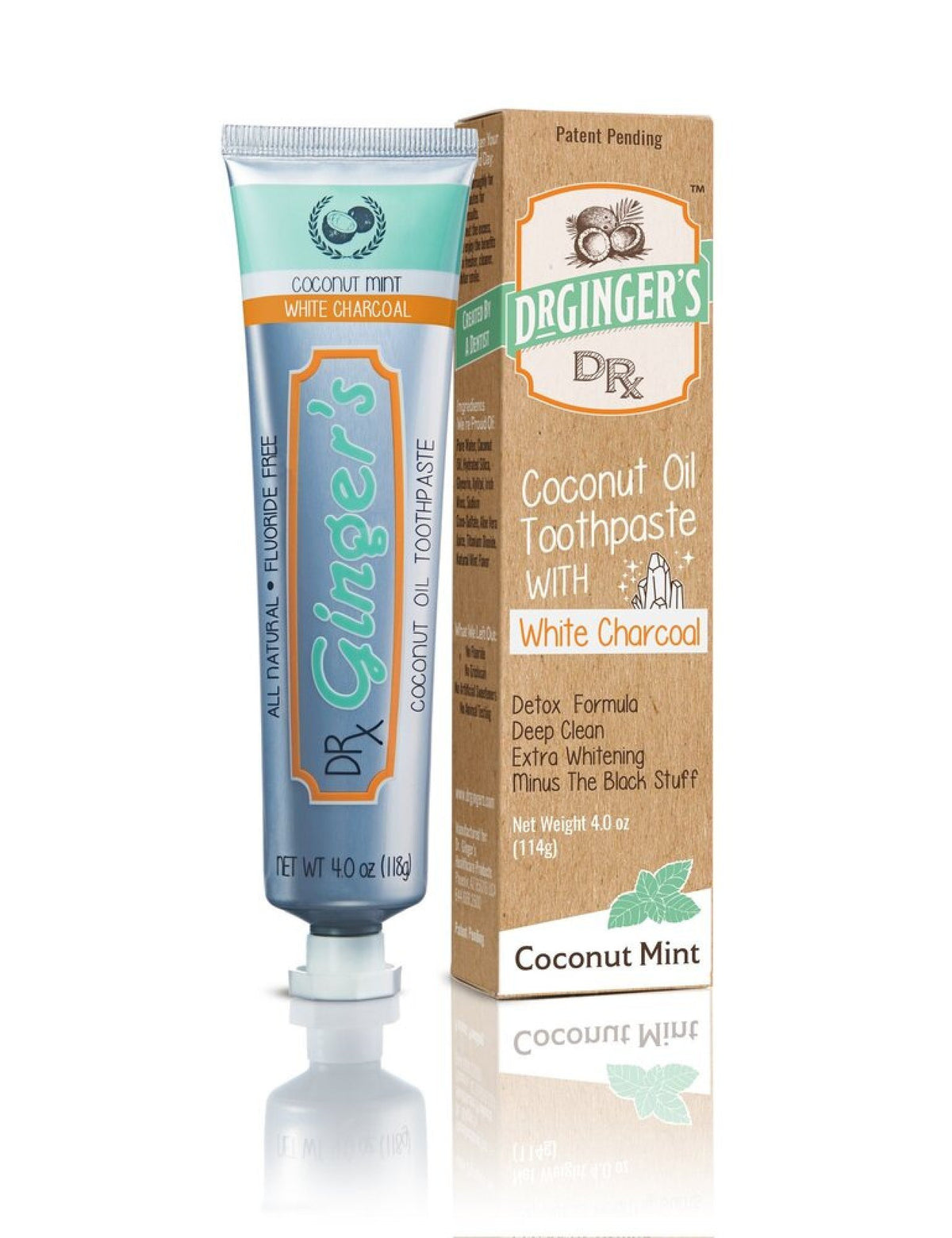 Dr. Ginger's Activated White Charcoal Toothpaste - 4oz