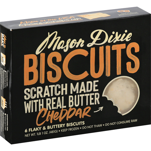 Mason Dixie Cheddar Frozen Biscuits - 17oz/6ct