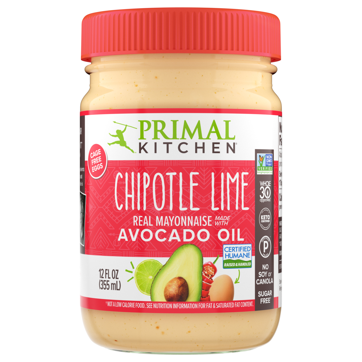 Primal Kitchen Chipotle Lime Mayo Avocado Oil Real Mayonnaise 12 Fl Oz