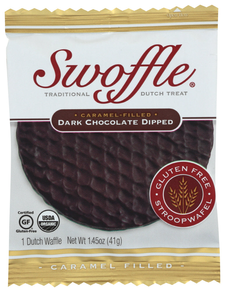 Swoffle Stroopwafel Dark Chocolate Caramel Filled 1.45 Oz