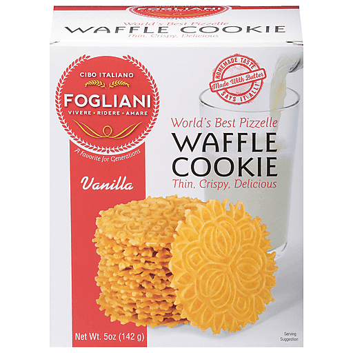 Fogliani Vanilla Pizzelle Waffle Cookies