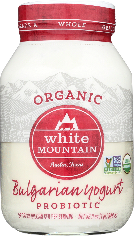 White Mountain Organic Yogurt, Bulgarian, Whole Milk Probiotic