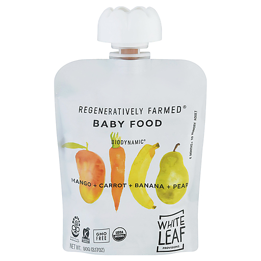 White Leaf Provisions Baby Food Mango Carrot Pear Banana – Case Of 6 – 3.17 Oz