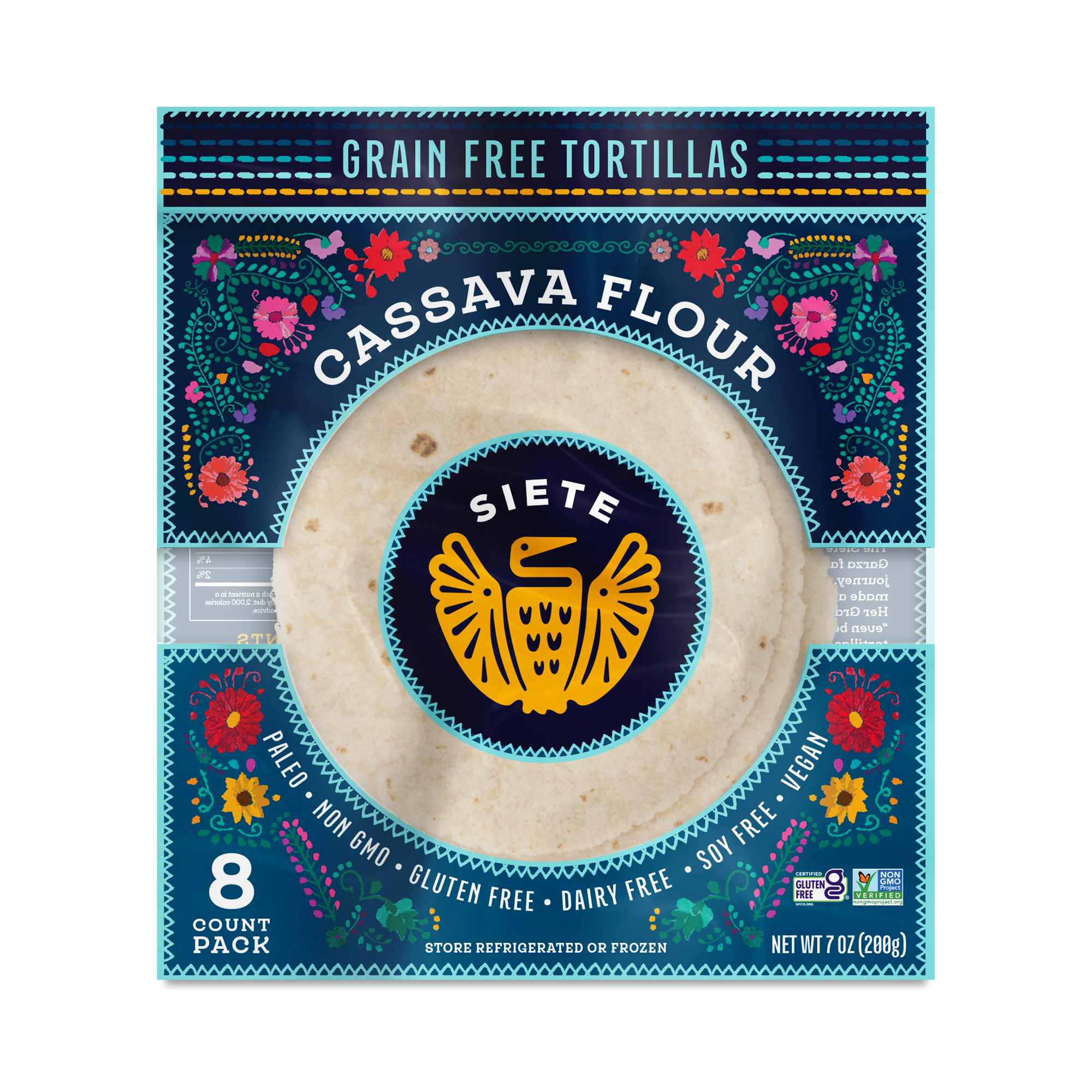 Siete Tortillas, Grain Free, Cassava Flour