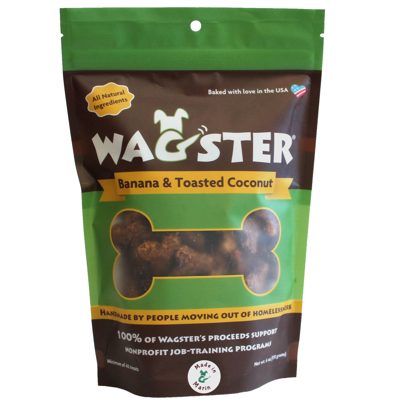 Wagster Banana & Toasted Coconut Baked Dog Treats