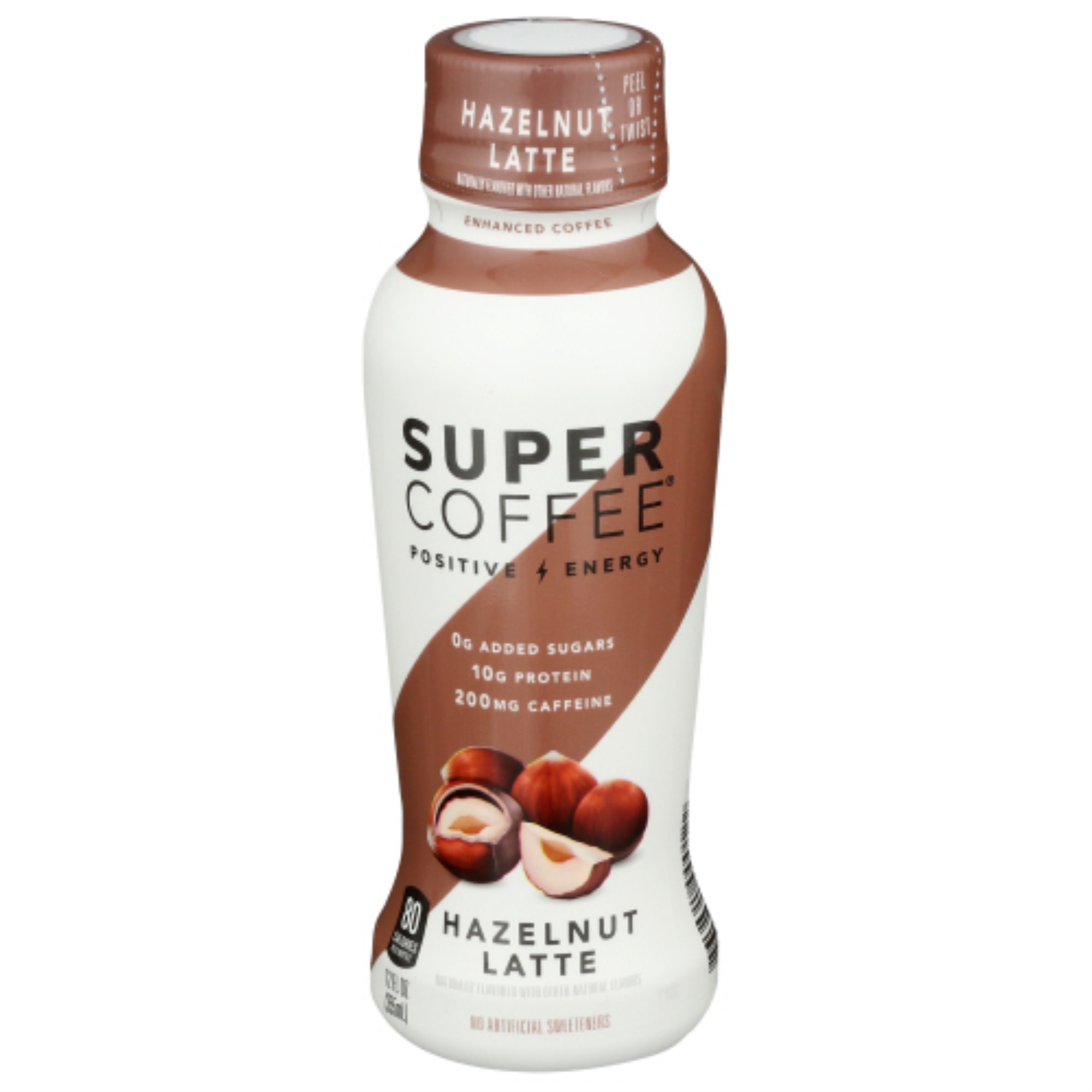 Super Coffee Positive Energy Enhanced Hazelnut Latte 12 Fl Oz