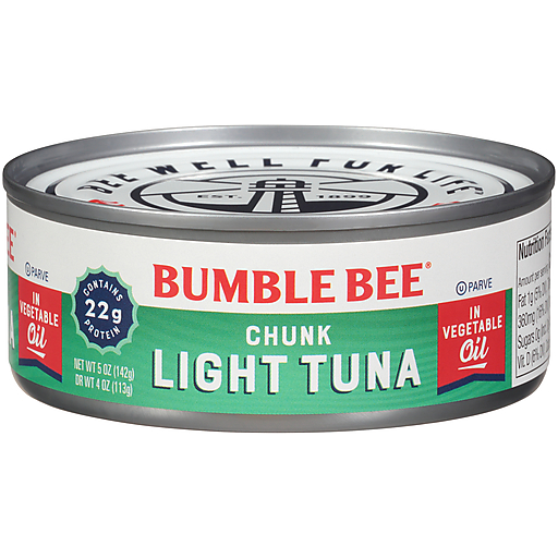 Bumble Bee Chunk Light Tuna In Vegetable Oil 5 Oz. Can