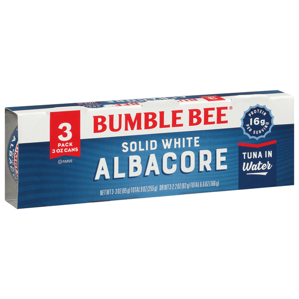 Bumble Bee Tuna Solid White Albacore In Water 3PK 3oz Cans