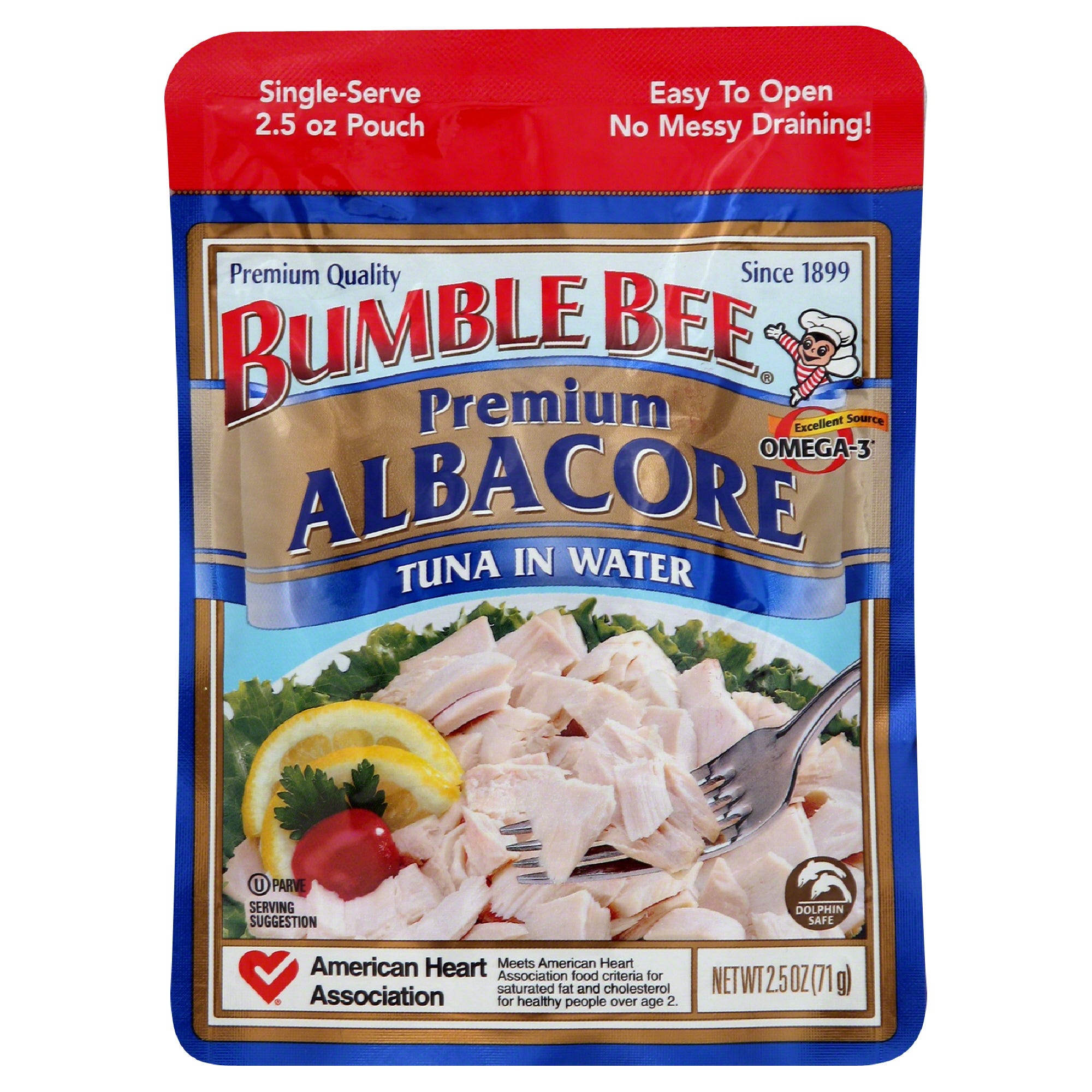 Bumble Bee Albacore, In Water, Wild Caught, Snack Size 2.5 Oz