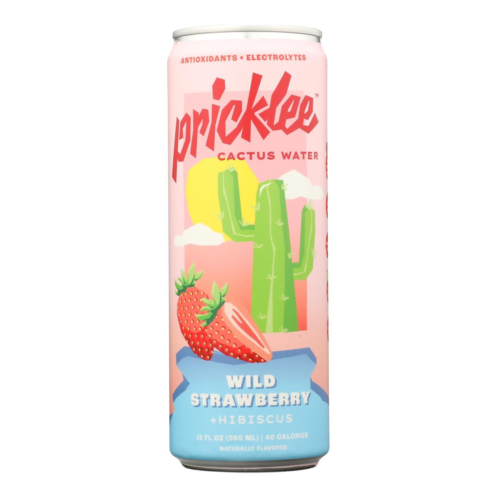 Pricklee Strawberry Hibiscus Cactus Water