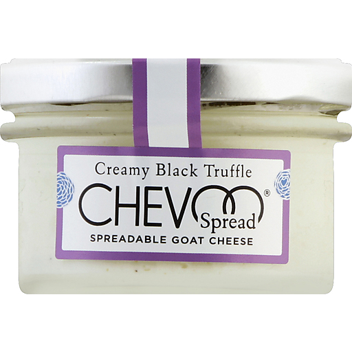 Chevoo Spreadable, Creamy Black Truffle Goat Cheese - 4 Oz