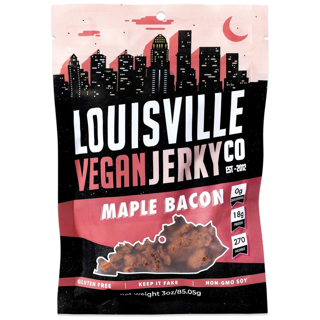 Louisville Vegan Jerky Soy Maple Bacon 3 Oz
