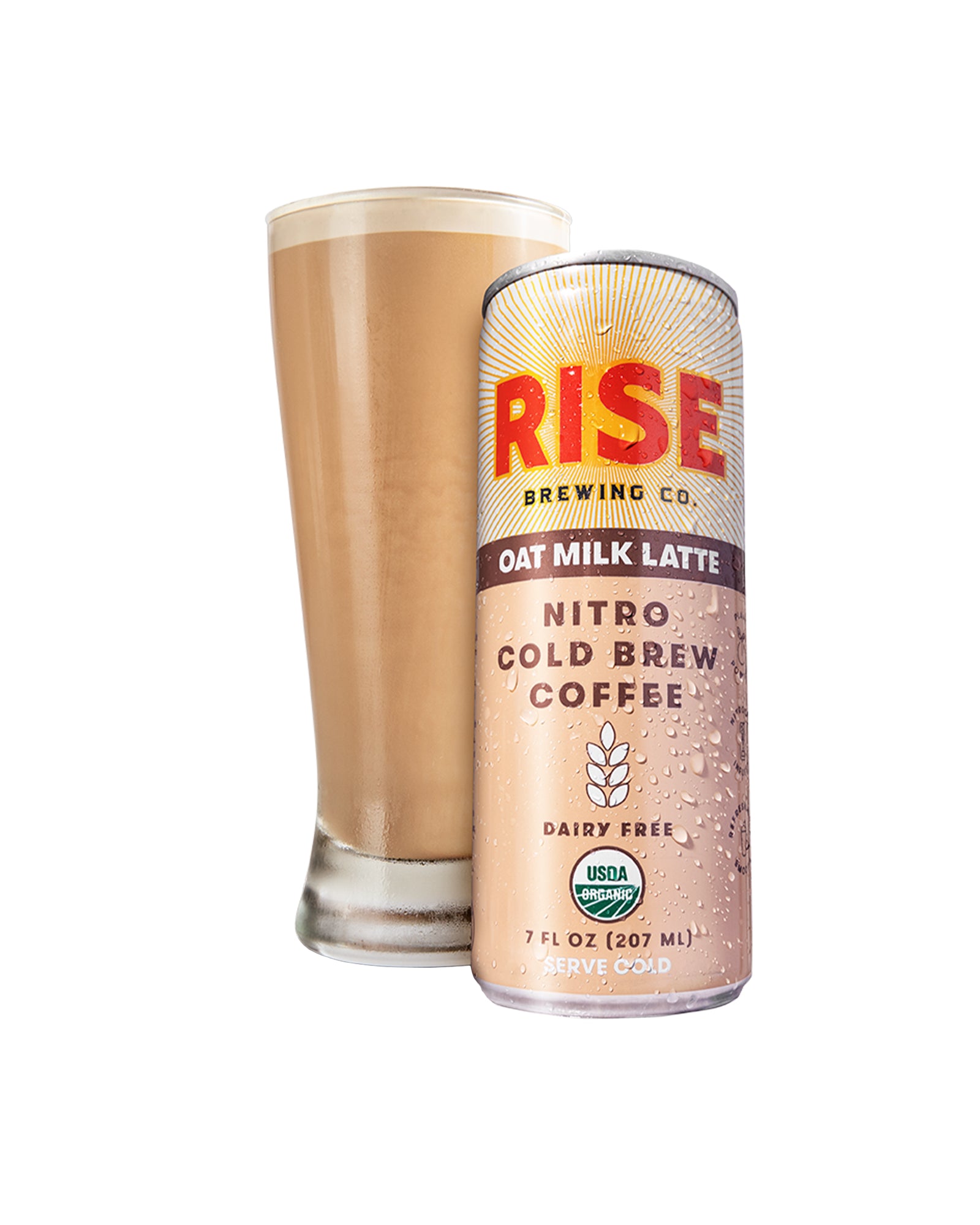 Rise Brewing Co. Dairy Free Cold Brew Nitro Oat Milk Latte Coffee 7 Fl Oz