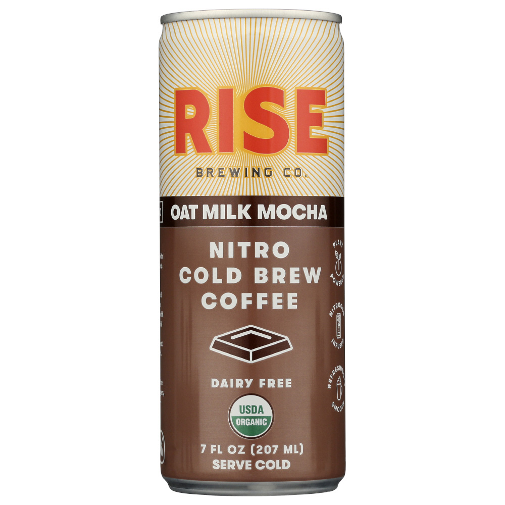 Rise Brewing Co. Dairy Free Nitro Cold Brew Oat Milk Mocha Coffee 7 Fl Oz