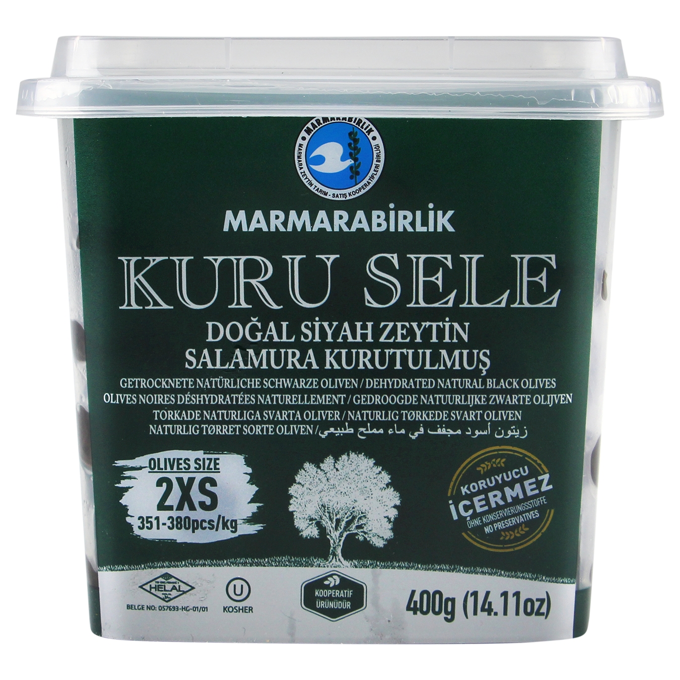 Marmarabirlik Dried Black Olives 400g