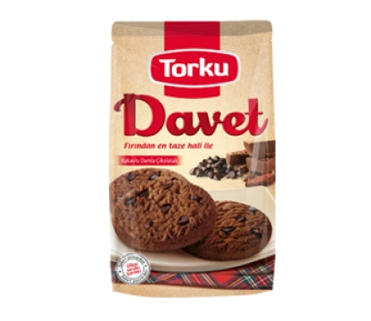 Torku Davet Kakaolu Damla Çikolatalı Bisküvi 135 Gr