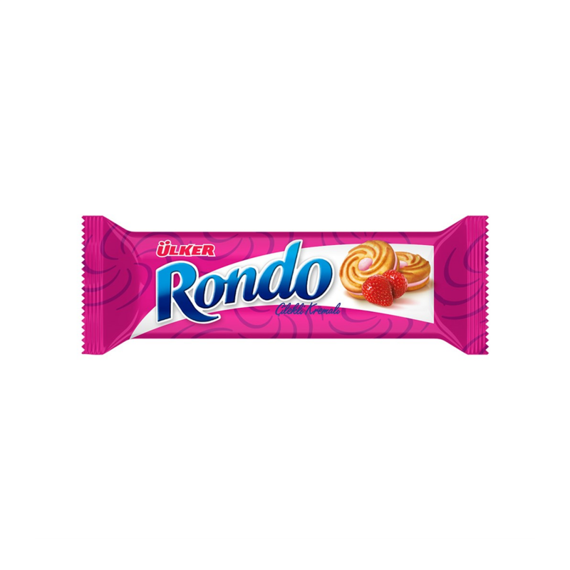 Ülker Rondo Creamy Biscuits With Strawberry 61 Gr